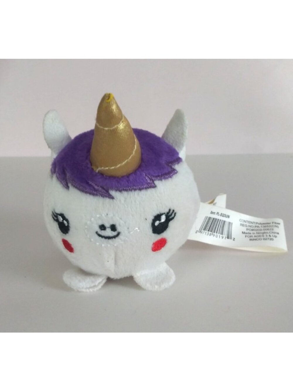 Rhode Island Novelty Mini Squeezable Unicorn 3" Plush